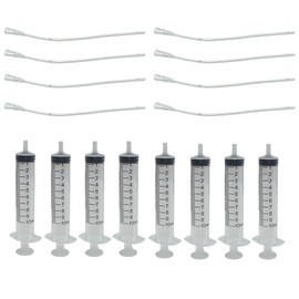 8Pcs Pet Bird Parrot Milk Syringe Set, Bird Hand Feeding Syringe with Soft Tubes for Pets - 10ml
