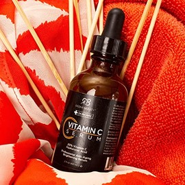 Radha Beauty Vitamin C Serum for Face, 2 fl. oz - 20 organic Vit C  E  Hyaluronic Acid - can also be used on the eye area                             