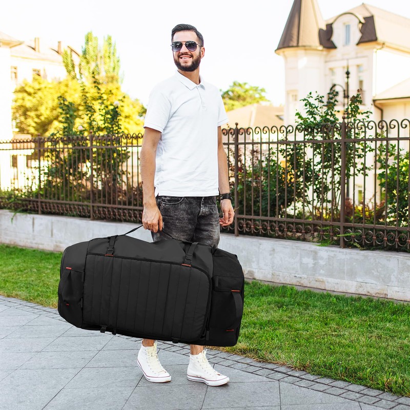 Romatime 29" 86L Rolling Duffle Bag, Foldable Large Waterproof Backpack