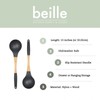 Beille Grey Nylon Ladle with Soft Grip Ergonomic Wooden Handle