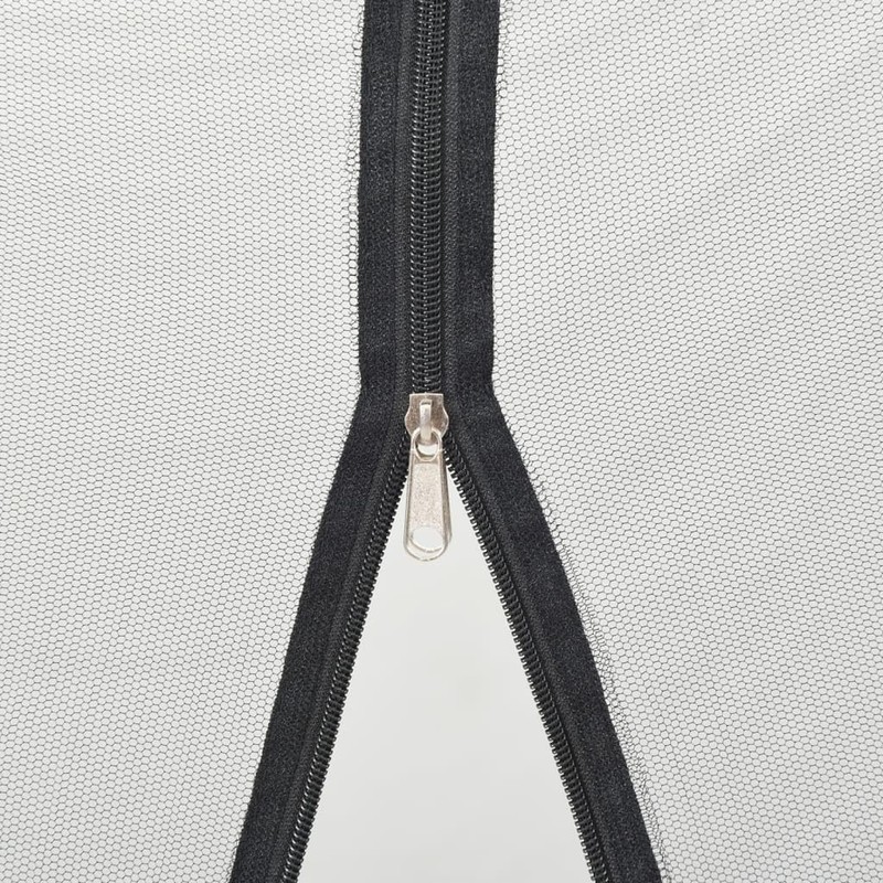 vidaXL Black Rectangular Indoor/Outdoor Mosquito Net - Foldable Polyester Mesh,