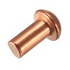 sourcing map 50 Pieces 13/64" x 25/64" Copper Round Head