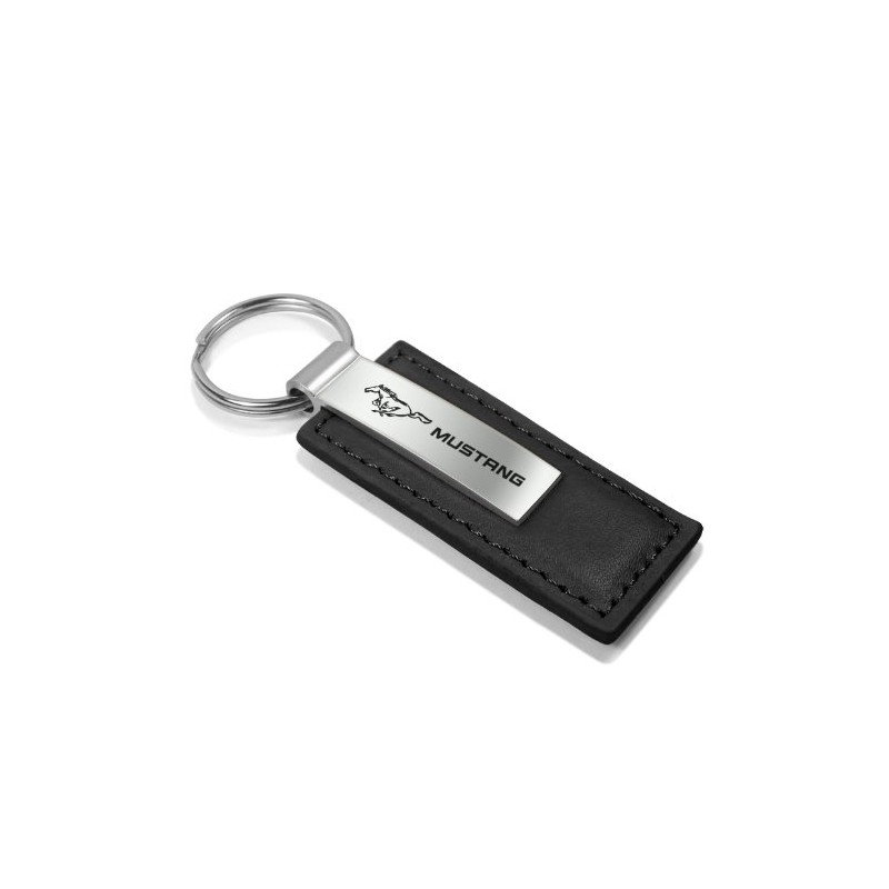 Ford Mustang Black Leather Key Chain