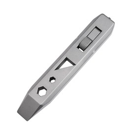 ainhue A385 Compact 3.85 inches TC4 Titanium Pry Bar Multi-Tool EDC Prybar with Bottle opener, Hex Wrench, Glass Breaker Crowbar