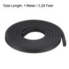 sourcing map Solid Rectangle Rubber Seal Strip 5mm Wide 3mm