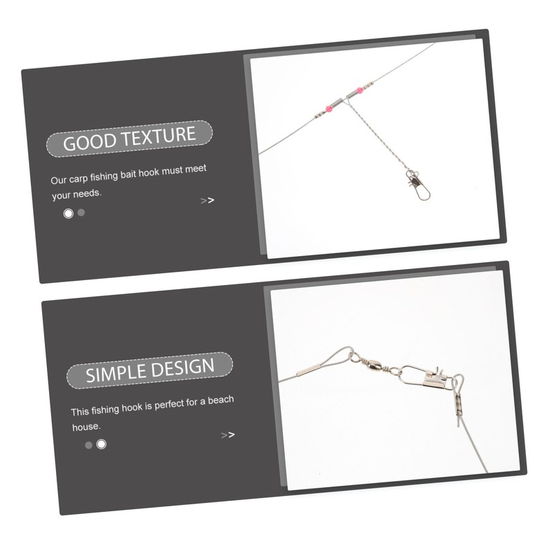 Kisangel 1set Fishing Wire Trace Leader Rigs Strong Swivel and