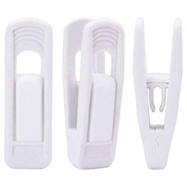 Trgowaul Velvet Hangers Clips 20 Pack, Pants Hangers Velvet Clips, Strong Finger Clips Perfect for Thin Velvet Hangers (White Clips 20)