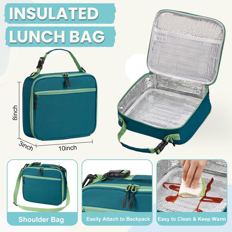 PIQUEBAR Kids Lunch Bento Box with Thermo Ice Pack Food