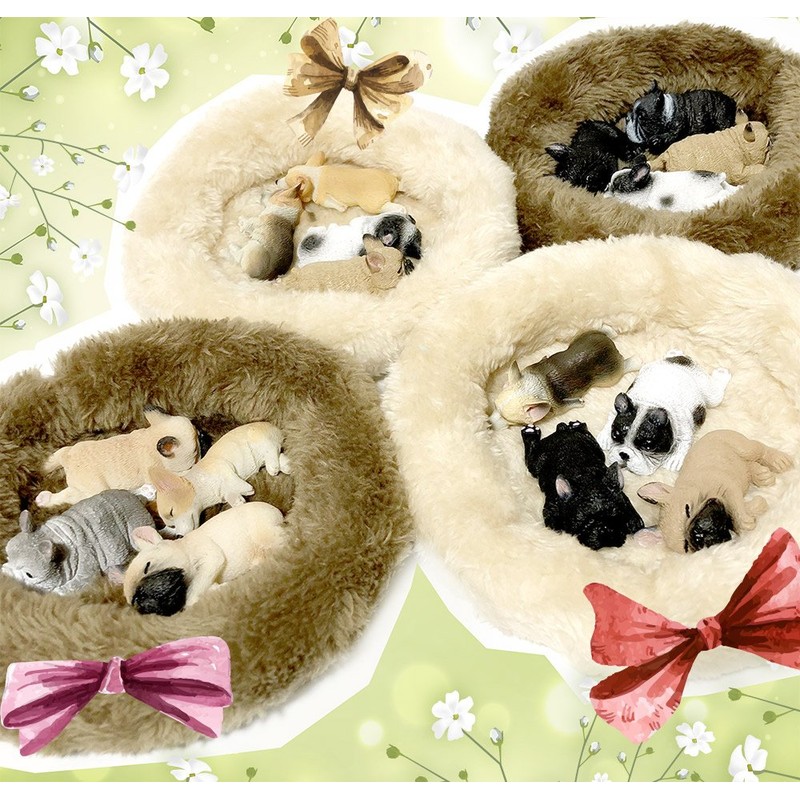 moin moin Figure Magnet, Dog, Dog, Fluffy, Bed, Realistic, Realistic