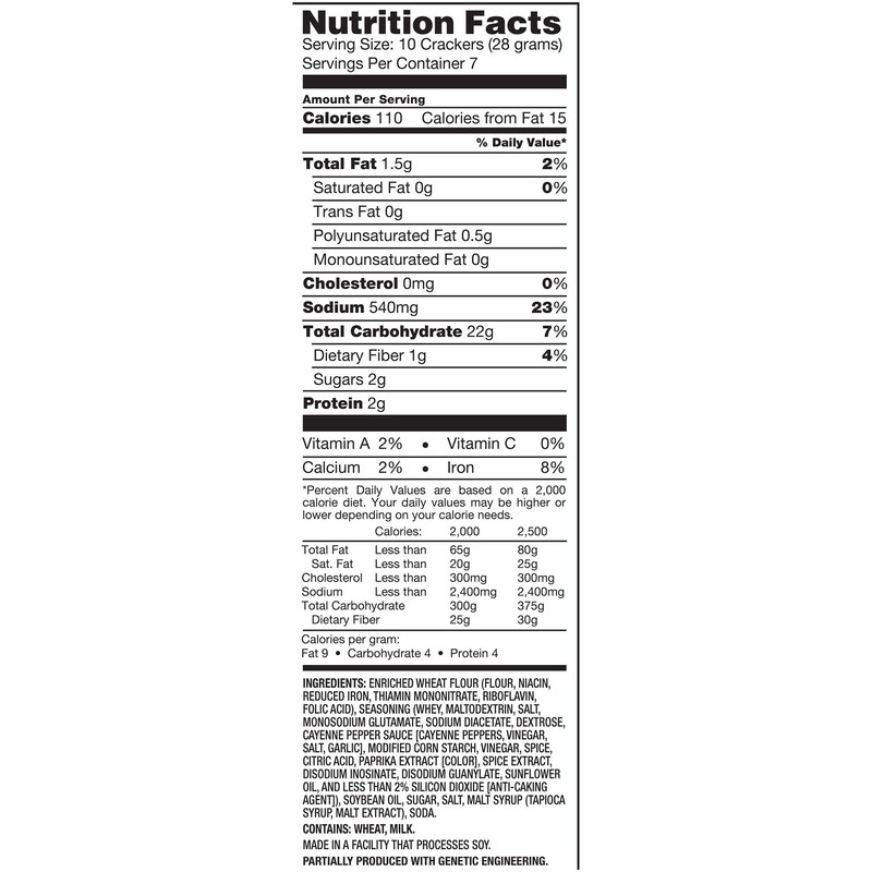 Snack Factory Pretzel Crisps, Buffalo Wing, 7.2 Oz Bag (Pack