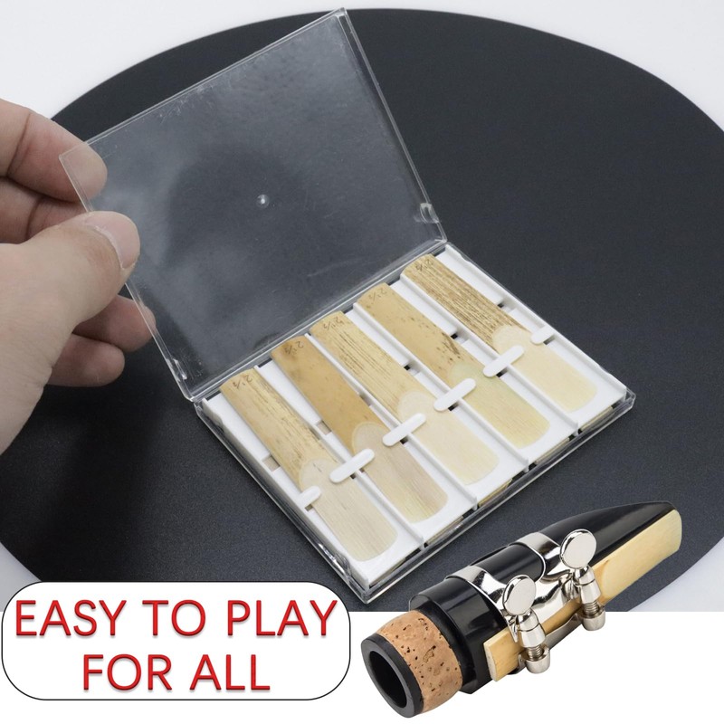 CashBeat Bb Clarinet Reeds, 10-Pack, Strength 2.5, with Protective Plastic