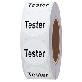 Hybsk Sample Seal Tester Sample Seal Test Labels Round Cosmetics White Test Seal Tester Seals 0.8 inch (20 mm) Total 500 Sheets 1 Roll (White)