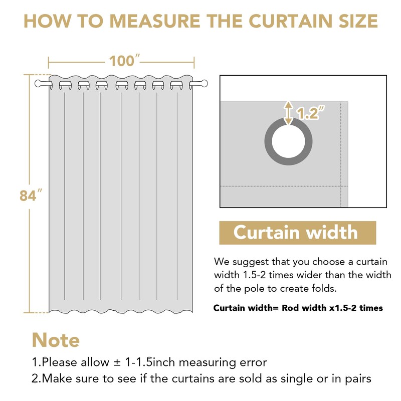H.VERSAILTEX 100% Blackout Patio Curtains Thermal Insulated Curtains for Sliding