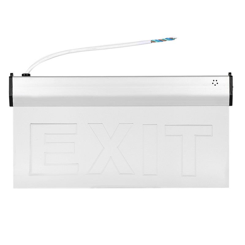 AC220V 3W LED PMMA 350x180mm/13.78x7.09in Emergency Exit Safety Indicator Light