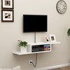 ChooChoo Floating TV Stand Shelf, Wall Mount Entertainment Center Media