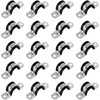 20 PCS Rubber Cushioned U Shaped Pipe Clamps,Stainless Steel Rubber