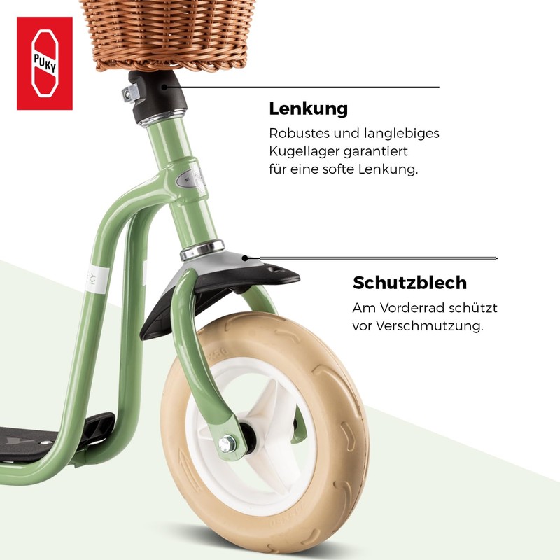 PUKY Scooter R1 Classic Retro Green