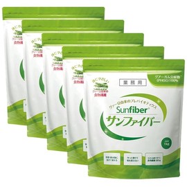 Guar Bean Dietary Fiber, Sun Fiber, 2.2 lbs (1 kg) x 5 Bag Set, Guar Gum Decompose, Fermented Dietary Fiber, Good Bacteria, Water Soluble, Taiyo Lab, Health-friendly for Medical Sites, Dissolves