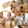 Bakery Bags with Window, 100Pcs, 5.1x2.75x9.6 in, Kraft Paper, Reusable