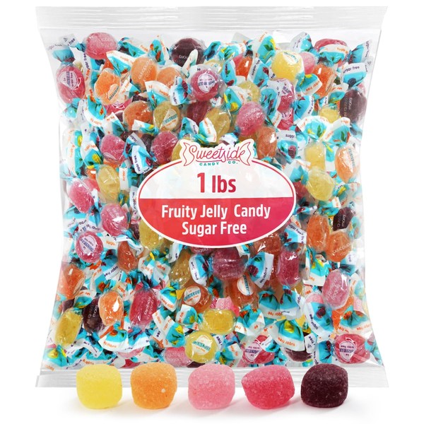 SweetSide Sugar Free Fruit Jelly Candy, 1lb Pack of Sugar