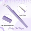Professional Eyelash Tweezers - Stainless Steel Lash Applicator Tool for