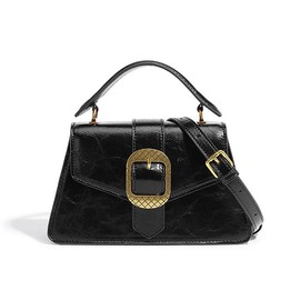 Stylish Soft Vegan Leather Top Handle Bag For Women, Mini Classic Satchel Purse, Small Women Office Bags, Black