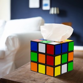 getDigital Funda de plástico para Caja de pañuelos de cubeta mágico, Soporte para Cajas de pañuelos cuadradas con Cierre magnético, Multicolor