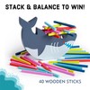 Mudpuppy Shark Stack Up – Shark Themed Wooden Balancing Game