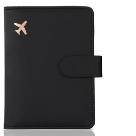 TRENDMAKERS Premium Leather Passport Holder Covers Case Waterproof Rfid Blocking Travel Wallet Passport Holder Cute Passport Book for Women and Men