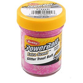 Berkley PowerBait Glitter Trout Bait,Pink,1.75 Ounce Jar