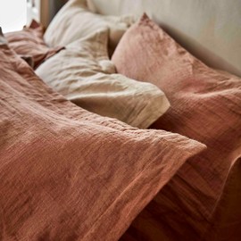 Christy King Pillowcases 2 Pack | Organic Retreat | Clay Pillow Case Pair | 100% Certified Organic Cotton | Super Soft Bed Linen