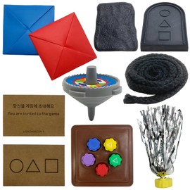 Steemjoey Gonggi Stone Korean Game Set, Traditional Korean Folk Game Set Jack Play Squid Pebbles, Mini Grasping Five Stone with Base, Portable Family Travel Christmas Birthday Party Gifts for All Ages