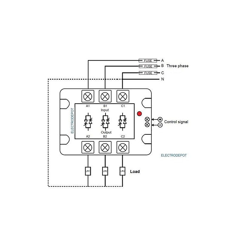 Electrodepot Silent Lighting Contactor 3 Pole, 40Amp, Motor 30A, 30Amp,