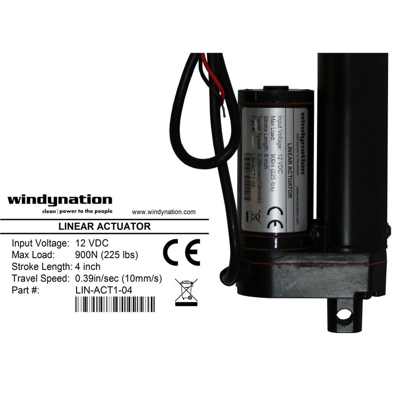 WINDYNATION 4 Inch 4" Stroke Linear Actuator 12 Volt 12V
