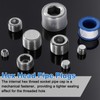 uxcell 5Pcs NPT 1/4 304 Stainless Steel Pipe Plug Fitting,