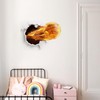 HOSTK Wall Art 3D Basketball Wall Sticker, Removable Cracked Wall