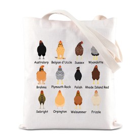 Chicken Owner Tote Bag Chicken Lover Gift Chicken Hen Farmer Gift Chicken Lover Shoulder Bag Farmhouse Chicken Themed Tote (Chicken Hen Farmer UK)