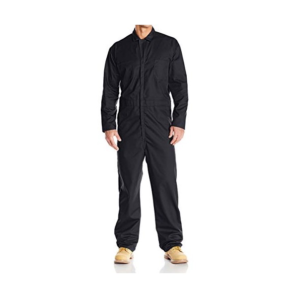 Red Kap Men's Twill Action Back Coverall, Black, 48