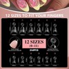 GlamRays 240 Pieces Short Half Cover Almond Nails & 240