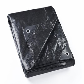 GUARD SHIELD Black Tarp 12x20 Feet Waterproof Tarps Lightweight Camping Tarp Outdoor Multi Purpose Poly Cover 6mil