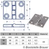 2 Stainless Steel Hinges Square Symmetrical 50 x 50 mm