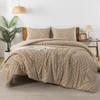 Andency Taupe Comforter Set King Size, Boho Soft Warm Tufted
