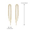 SELOVO Wedding Party Clear Rhinestone Tassel Earings Crystal Chain Dangle