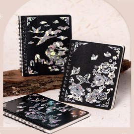 National Museum of Korea Goods Mother-of-Pearl Notebook Traditional Spring Note Pocket Korean Traditional Souvenir Notebook Decoration DIY Craft I agree to third-party provision for delivery / 국립중앙박물관굿즈 자개수첩 전통스프링노트 포켓 한국전통기념품 수첩꾸미기 DIY공예 배송을 위한 제3자 제공에 동의합니다
