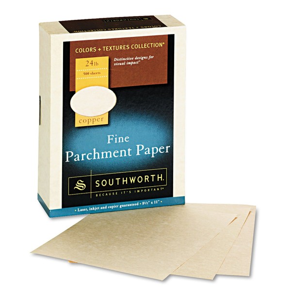Southworth 894C Parchment Specialty Paper Copper 24 lb. 8 1/2