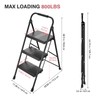 TOOLF 3 Step Ladder, Folding Step Stool with Anti-Slip Wide