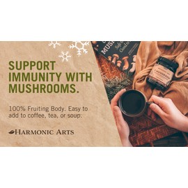 5 Mushroom Dual-Extract Concentrated Mushrooms | Source of Fungal Polysaccharides with Immunomodulating Properties | Source of Antioxidants Adaptogenic, Stress support (Powder) (100 Gram)