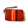 Coach NWT COACH DOUBLE ZIP WALLET WRISTLET WITH VARSITY STRIPE