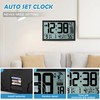 Amgico Digital Wall Clock,16.7" Large Display Atomic Clock, Battery Operated,Digital