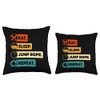 Jump Rope Jumping Skipping Roping Jumprope Design Throw Pillow